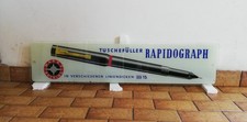 ⭕⭕⭕50's / 60's ROTRING RAPIDOGRAPH ADVERTISING GLASS PANEL SHOP cm 110 X 25⭕⭕⭕