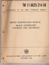 manuale tecnico   Generatore RF RADIO - AN/URM 52 /52 /A  - TM-11-6625-214-50