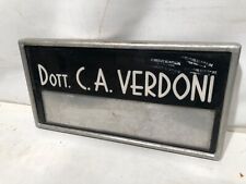 Targa Dott. C. A. Verdoni Vintage