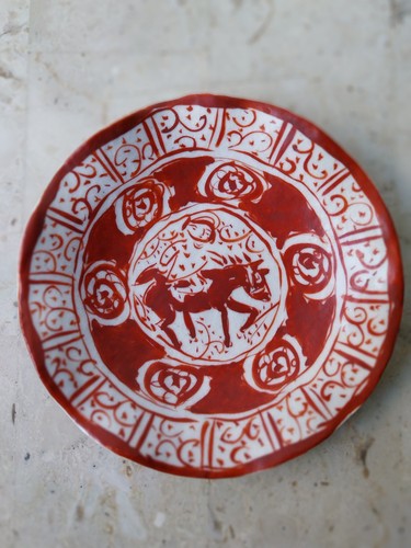 Antico piatto ceramica - antico, in