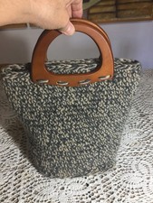 Borsa Melange Beige/Grigio in Lana Fatta a mano in Italia
