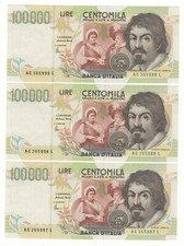 100000 LIRE CARAVAGGIO II°