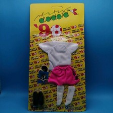 VINTAGE DOLL Completino rosa bianco Italia 90 Team OUTFIT DRESS Sport Diadora