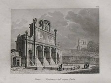 1836:ROMA,FONTANONE ACQUA PAOLA.AUDOT.Incis/Acciaio