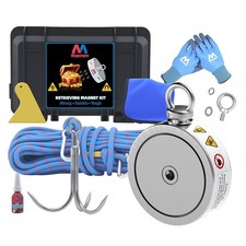 Set completo di magneti a recupero da 1220 kg, magnete da pesca double face, con