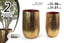 2 VASI CACHEPOT METALLO PORTA