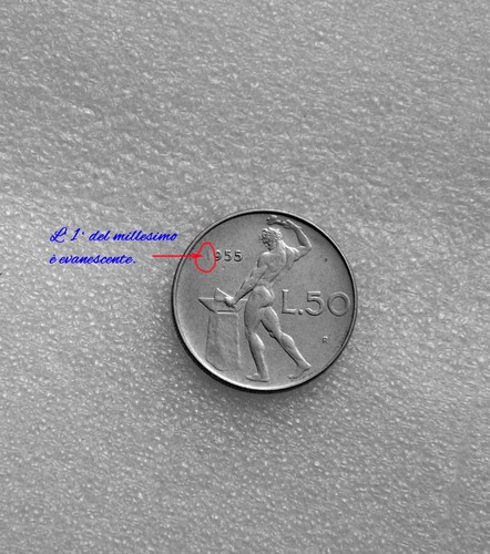 Moneta lire 1955 - 50,