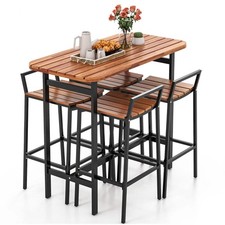 Set Tavolo Bar 5 Pezzi Legno