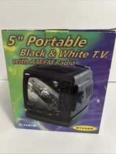 Radio AM/FM TV portatile 5" pollici bianco e nero RTO68M nuova in scatola aperta