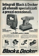 PUBBLICITA' ORIGINALE VINTAGE ANNI 70 - BLACK & DECKER SEGA CIRCOLARE