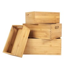 Set of 4 Nesting Wooden Crates