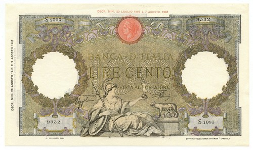 100 lire capranesi - capranesi, aquila