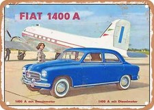METAL SIGN - 1955 Fiat 1400 A
