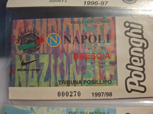 Biglietto ticket calcio napoli - ticket,