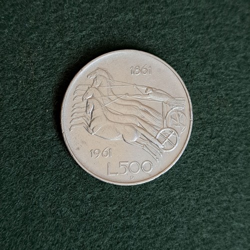 Moneta 500 lire bighe argento - lire,