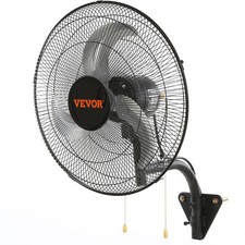 VEVOR Ventilatore Oscillante da Parete Industriale Metallo 446 mm 3 Velocità