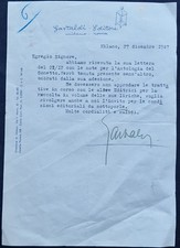 RARA LETTERA FIRMA AUTOGRAFA