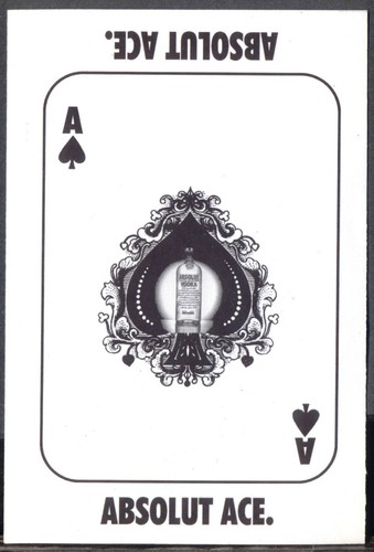 Absolut ace promo postcard - 'absolut,