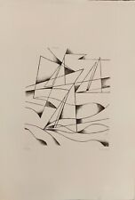 Futurismo. OSVALDO PERUZZI. "Vele". Acquaforte 1998. RARA