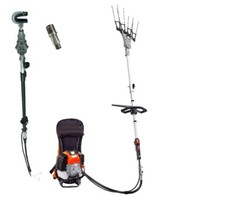 Kit scuoti-olive a zaino a scoppio PRO.TOP con braccio a gancio e adattatore 