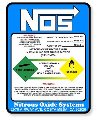 Nos nitro sticker - nitro, vinyle