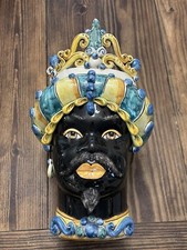 Vaso scultura testa di moro