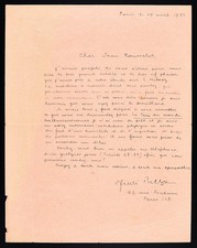 André BRETON - Lettre