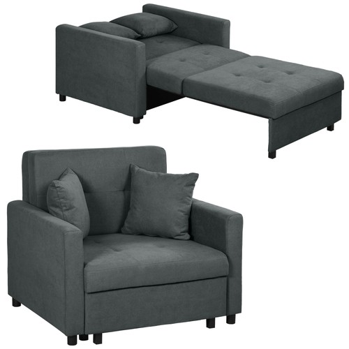 Homcom poltrona letto singolo - homcom,