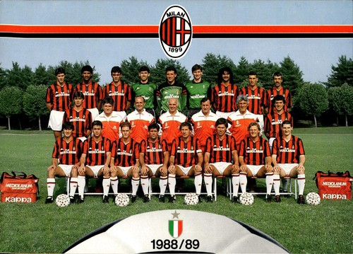 Cartolina squadra milan - squadra,