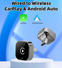 Adattatore automatico Android CarPlay wireless 2 in 1 Plug & Play USB per iPhone Android