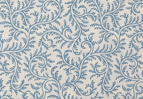 Tessuto cotone blu - , vermicule