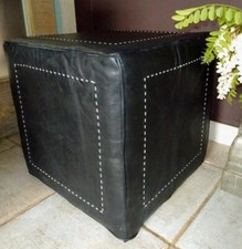 Pouf vera pelle - in,