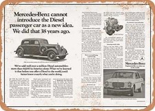 METAL SIGN - 1974 Mercedes