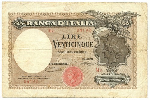 Lire banca italia aquila - lire, d'italia