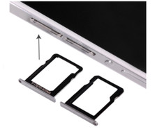 CARRELLO SIM SILVER PER  HUAWEI P7  con carrello per micro sd originale usato ok