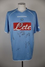 DIADORA NAPOLI MAGLIA CALCIO UOMO Tg XL TRIKOT JERSEY AUTOGRAFI 2007/08
