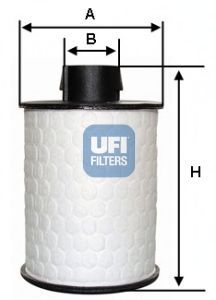 Filtro gasolio ufi h2o 00 - ufi, 60.h2o.00