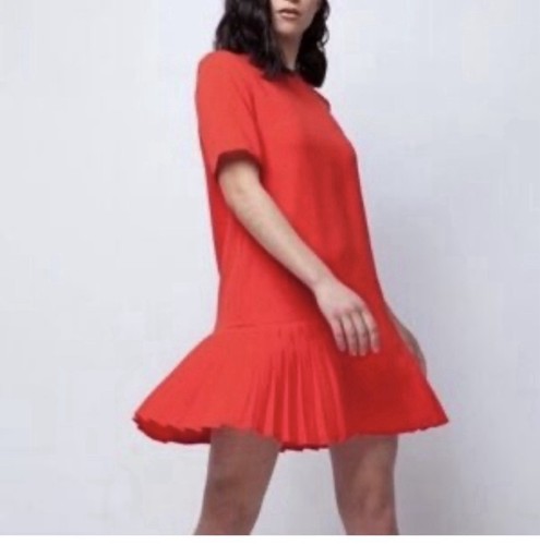 Abito corto zara rosso tinta - zara,