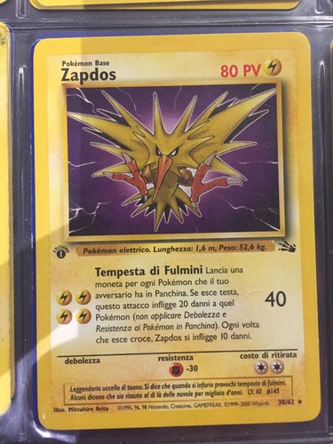 Pokemon zapdos first ed - pokemon, ed.