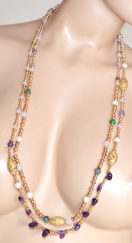 Collana lunga donna - lunga, dorato