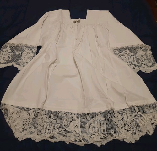 Antica cotta lino con pizzo - in,