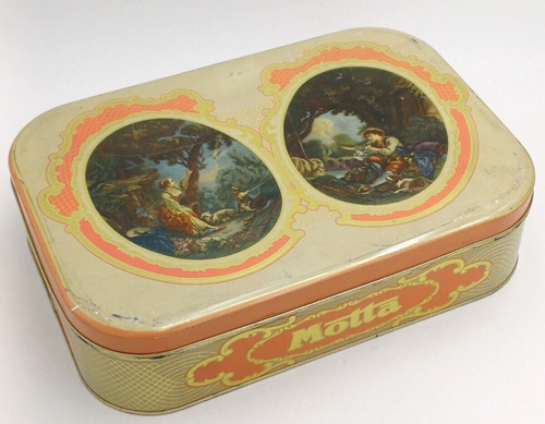 Motta scatola latta vintage - latta,