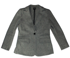 GIORGIO ARMANI Giacca Donna Lana Spigata Grigio e Nero Taglia 44 Usato