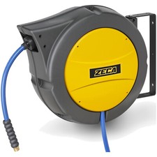 Avvolgitubo per Acqua e Aria Compressa Automatico ZECA da Officina con Tubo AM86