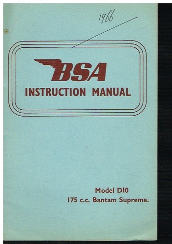 Bsa model d10 - bsa,