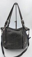 BORSA TOD'S GRIGIO SCURO IN VERA PELLE