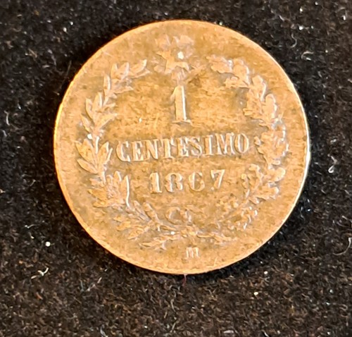 Moneta centesimo 1867 - moneta,