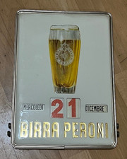 CALENDARIO PERPETUO BIRRA PERONI ROY VERCELLI anni 60 insegna vintage