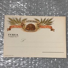 IVREA : CARTOLINA PUBBLICITARIA PANETTONI E MARZAPANE STROBBIA-EPOCA