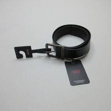 Cintura uomo Levi's in pelle taglia 38 nera pelle bovina fibbia quadrata nuova con etichetta